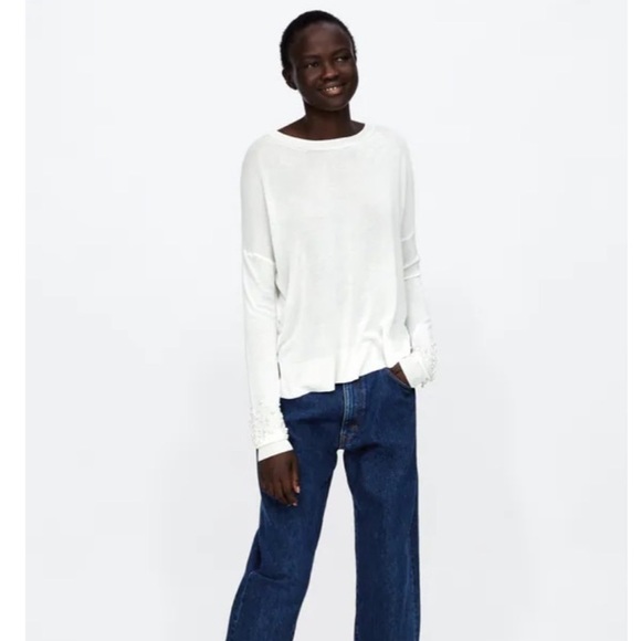 Zara Pearl Detailed Sweater - Picture 2 of 10